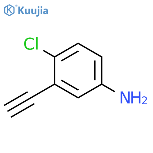 BenzenaMine, 4-chloro-3-ethynyl- structure