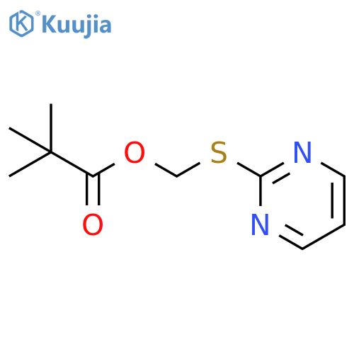 PROPANOIC ACID, 2,2-DIMETHYL-, (2-PYRIMIDINYLTHIO)METHYL ESTER structure