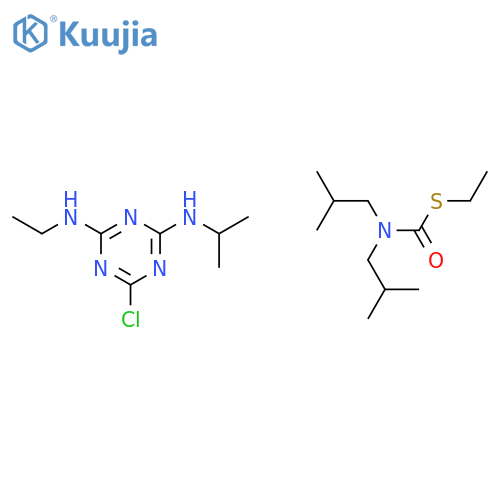 Carbamothioic acid, bis(2-methylpropyl)-, S-ethyl ester, mixt. with 6-chloro-N-ethyl-N'-(1-methylethyl)-1,3,5-triazine-2,4-diamine (9CI) structure