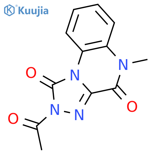 [1,2,4]Triazolo[4,3-a]quinoxaline-1,4(2H,5H)-dione, 2-acetyl-5-methyl- structure