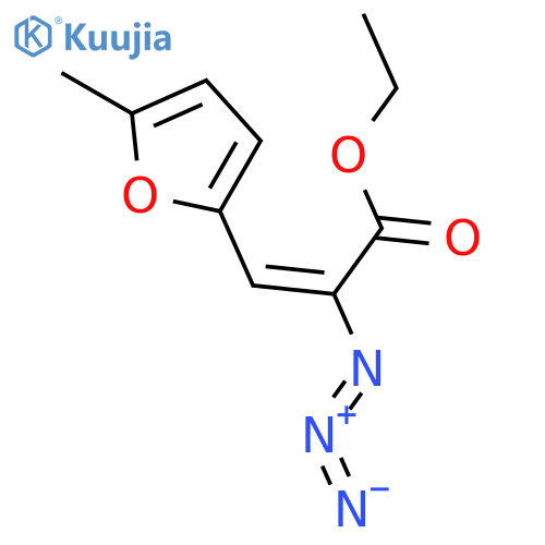 2-Propenoic acid, 2-azido-3-(5-methyl-2-furanyl)-, ethyl ester structure