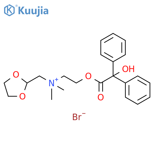 1,3-Dioxolane-2-methanaminium, N-[2-[(2-hydroxy-2,2-diphenylacetyl)oxy]ethyl]-N,N-dimethyl-, bromide (1:1) structure