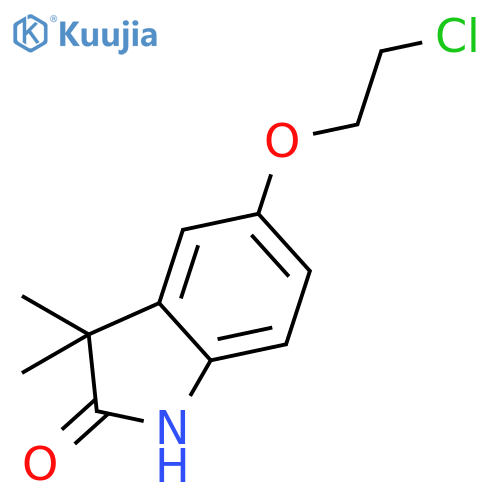 5-(2-chloroethoxy)-3,3-dimethyl-1,3-dihydro-2h-indol-2-one structure