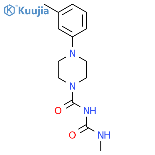 N-(methylcarbamoyl)-4-(3-methylphenyl)piperazine-1-carboxamide structure