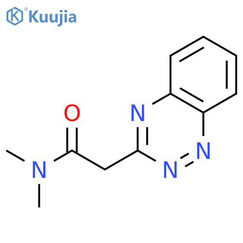 2-(1,2,4-benzotriazin-3-yl)-N,N-dimethylacetamide structure