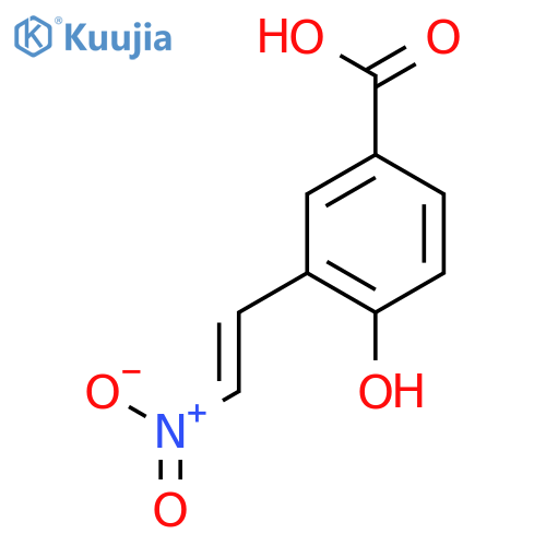 Benzoic acid, 4-hydroxy-3-(2-nitroethenyl)- structure