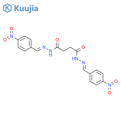 N'1,N'4-bis[(1E)-(4-nitrophenyl)methylidene]butanedihydrazide structure