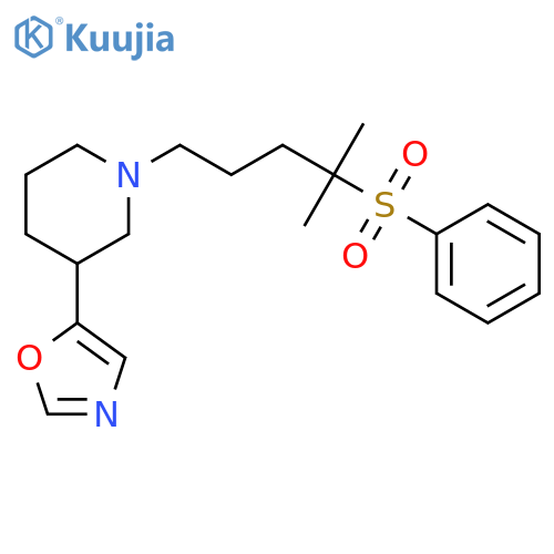 PIPERIDINE, 1-[4-METHYL-4-(PHENYLSULFONYL)PENTYL]-3-(5-OXAZOLYL)- structure