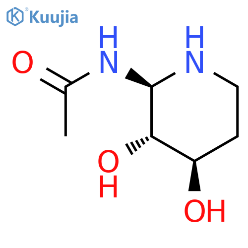 ACETAMIDE, N-[(2R,3R,4R)-3,4-DIHYDROXY-2-PIPERIDINYL]- structure