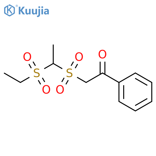 ETHANONE, 2-[[1-(ETHYLSULFONYL)ETHYL]SULFONYL]-1-PHENYL- structure