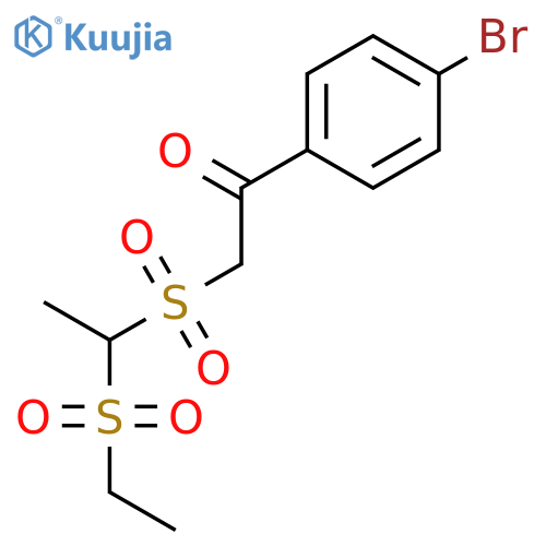 Ethanone, 1-(4-bromophenyl)-2-[[1-(ethylsulfonyl)ethyl]sulfonyl]- structure