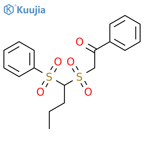 Ethanone, 1-phenyl-2-[[1-(phenylsulfonyl)butyl]sulfonyl]- structure