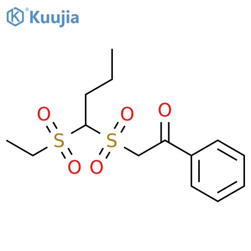Ethanone, 2-[[1-(ethylsulfonyl)butyl]sulfonyl]-1-phenyl- structure