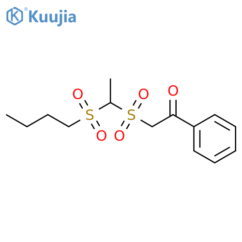 ETHANONE, 2-[[1-(BUTYLSULFONYL)ETHYL]SULFONYL]-1-PHENYL- structure