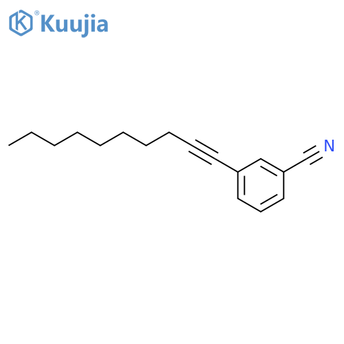 Benzonitrile, 3-(1-decynyl)- structure