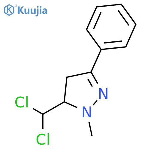 1H-PYRAZOLE, 5-(DICHLOROMETHYL)-4,5-DIHYDRO-1-METHYL-3-PHENYL- structure