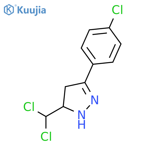 1H-PYRAZOLE, 3-(4-CHLOROPHENYL)-5-(DICHLOROMETHYL)-4,5-DIHYDRO- structure