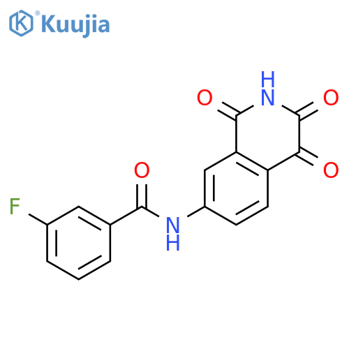 BENZAMIDE, 3-FLUORO-N-(1,2,3,4-TETRAHYDRO-1,3,4-TRIOXO-7-ISOQUINOLINYL)- structure