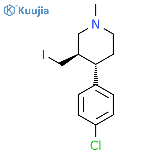 (3R,4S)-4-(4-chlorophenyl)-3-(iodomethyl)-1-methylpiperidine structure