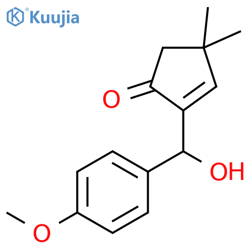 2-Cyclopenten-1-one, 2-[hydroxy(4-methoxyphenyl)methyl]-4,4-dimethyl- structure