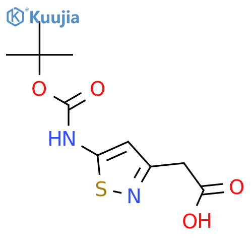 3-ISOTHIAZOLEACETIC ACID, 5-[[(1,1-DIMETHYLETHOXY)CARBONYL]AMINO]- structure