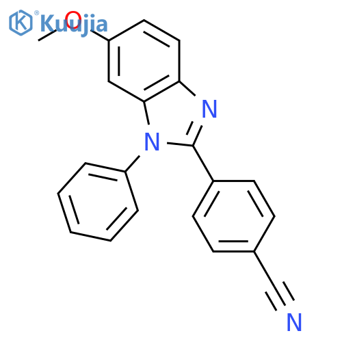 Benzonitrile, 4-(6-methoxy-1-phenyl-1H-benzimidazol-2-yl)- structure
