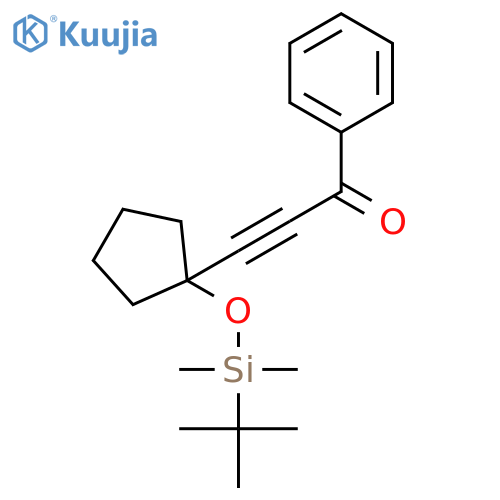 2-Propyn-1-one,3-[1-[[(1,1-dimethylethyl)dimethylsilyl]oxy]cyclopentyl]-1-phenyl- structure