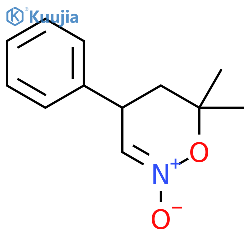 4H-1,2-Oxazine,5,6-dihydro-6,6-dimethyl-4-phenyl-, 2-oxide structure