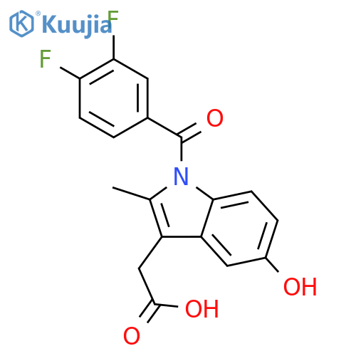 1H-Indole-3-acetic acid, 1-(3,4-difluorobenzoyl)-5-hydroxy-2-methyl- structure
