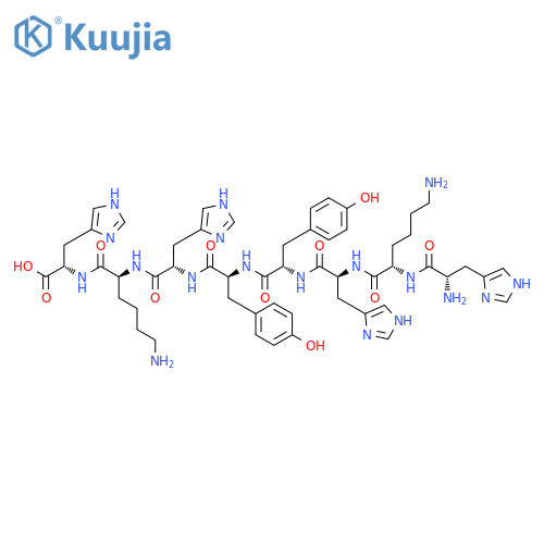 L-HISTIDINE, L-HISTIDYL-L-LYSYL-L-HISTIDYL-L-TYROSYL-L-TYROSYL-L-HISTIDYL-L-LYSYL- structure