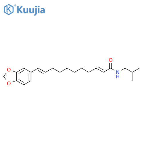 2,10-Undecadienamide, 11-(1,3-benzodioxol-5-yl)-N-(2-methylpropyl)-, (2E,10E)- structure