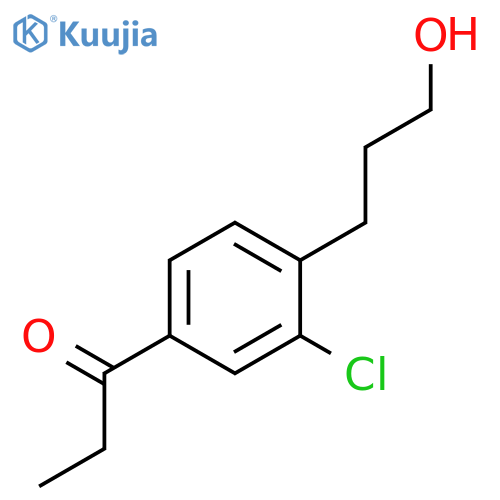 1-Propanone, 1-[3-chloro-4-(3-hydroxypropyl)phenyl]- structure