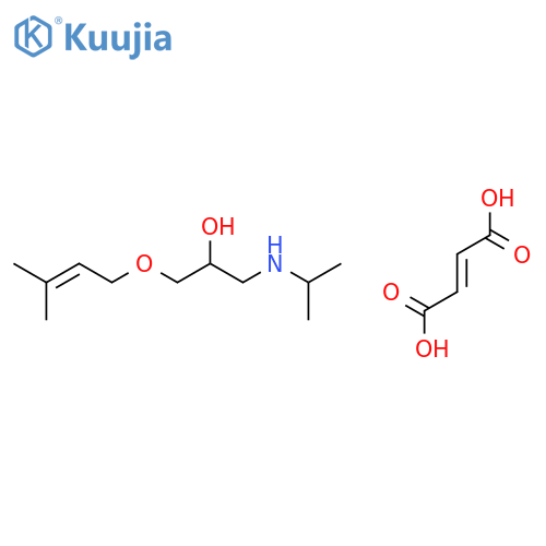 1-[(3-methylbut-2-en-1-yl)oxy]-3-[(1-methylethyl)amino]propan-2-ol (2E)-but-2-enedioate (salt) structure