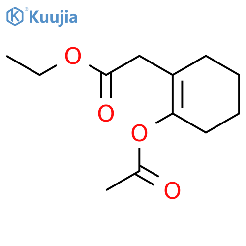1-CYCLOHEXENE-1-ACETIC ACID, 2-(ACETYLOXY)-, ETHYL ESTER structure