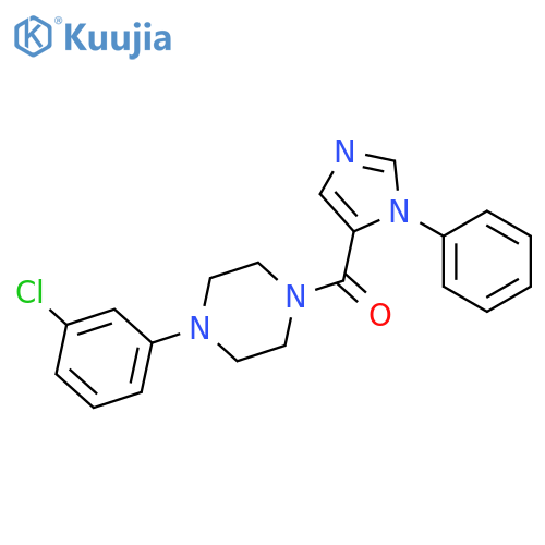 Piperazine, 1-(3-chlorophenyl)-4-[(1-phenyl-1H-imidazol-5-yl)carbonyl]- structure