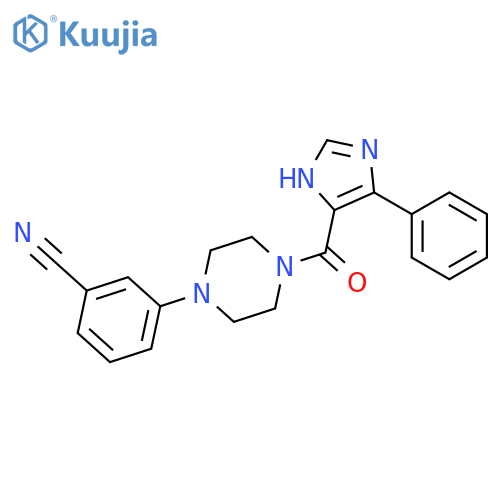 Piperazine, 1-(3-cyanophenyl)-4-[(5-phenyl-1H-imidazol-4-yl)carbonyl]- structure