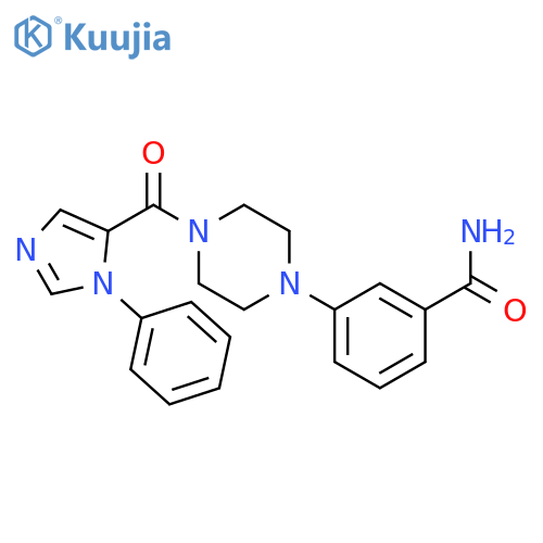 BENZAMIDE, 3-[4-[(1-PHENYL-1H-IMIDAZOL-5-YL)CARBONYL]-1-PIPERAZINYL]- structure