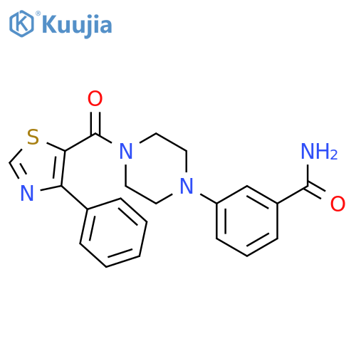 Benzamide, 3-[4-[(4-phenyl-5-thiazolyl)carbonyl]-1-piperazinyl]- structure
