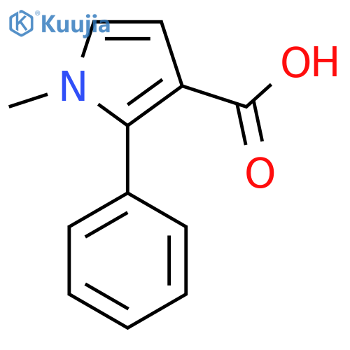 1-Methyl-2-phenyl-1H-pyrrole-3-carboxylic acid structure