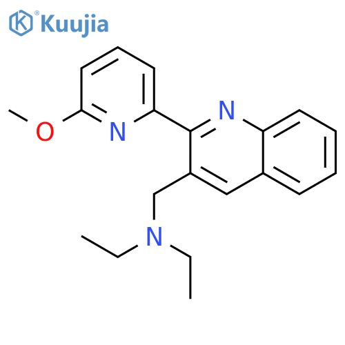3-Quinolinemethanamine, N,N-diethyl-2-(6-methoxy-2-pyridinyl)- structure