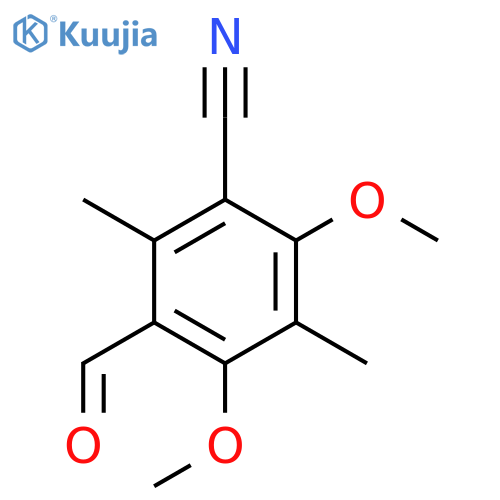 Benzonitrile,3-formyl-4,6-dimethoxy-2,5-dimethyl- structure