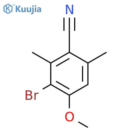 Benzonitrile, 3-bromo-4-methoxy-2,6-dimethyl- structure