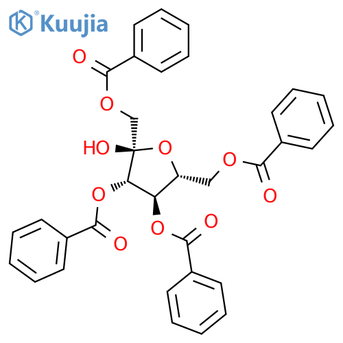 1,3,4,6-Tetra-O-benzoyl-α-D-fructofuranose structure