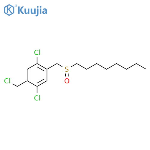 BENZENE, 1,4-DICHLORO-2-(CHLOROMETHYL)-5-[(OCTYLSULFINYL)METHYL]- structure