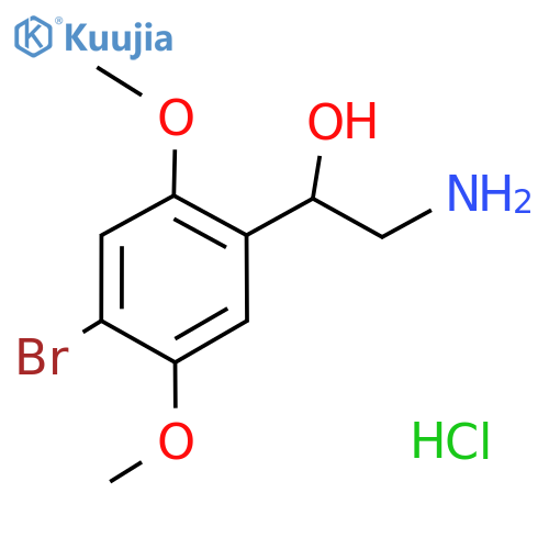 2-Amino-1-(4-bromo-2,5-dimethoxyphenyl)ethanol;hydrochloride structure