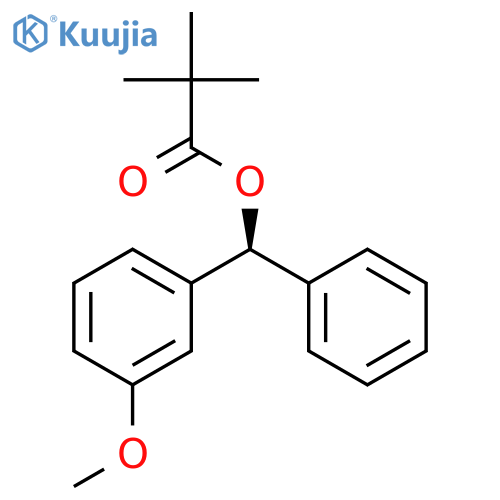 Propanoic acid, 2,2-dimethyl-, (S)-(3-methoxyphenyl)phenylmethyl ester structure