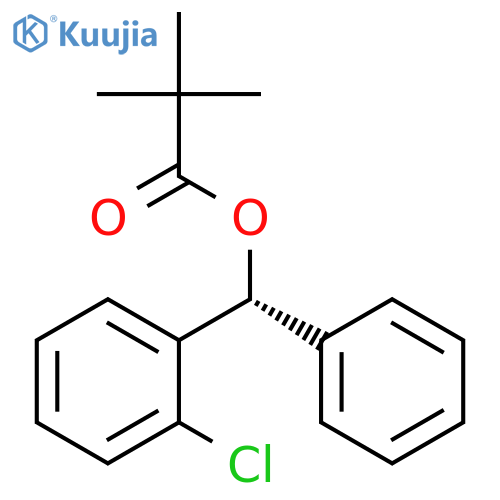 Propanoic acid, 2,2-dimethyl-, (R)-(2-chlorophenyl)phenylmethyl ester structure