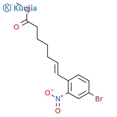6-Heptenoic acid, 7-(4-bromo-2-nitrophenyl)-, methyl ester, (6E)- structure