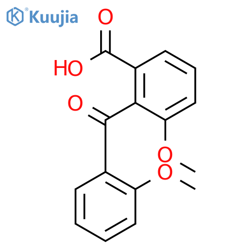 Benzoic acid, 3-methoxy-2-(2-methoxybenzoyl)- structure