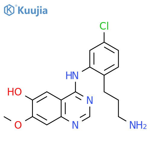 6-Quinazolinol, 4-[[2-(3-aminopropyl)-5-chlorophenyl]amino]-7-methoxy- structure